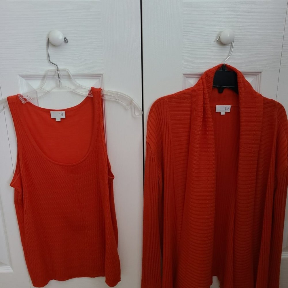 TSE Cardigan and Tank Top